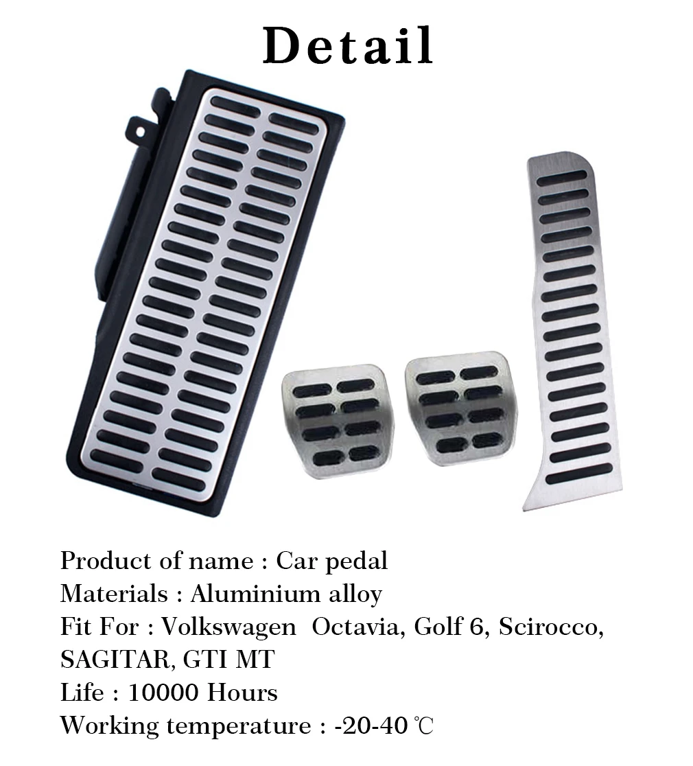 Для Volkswagen Octavia Golf six Scirocco Sagitar GTI MT подставка для ног из нержавеющей стали Нескользящая газовая накладка
