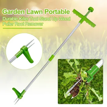 

Root Remover Weeding Tools Durable Manual Outdoor Garden Lawn Stand Up Lightweight Weed Puller Killer Aluminum Tool For Garden