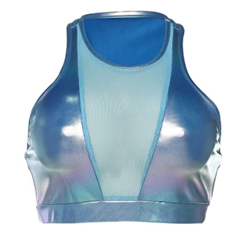 

Stage Costume Women Sexy See-Through Mesh Vest Nightclub Jazz Dancer Rave Clothes Lady Bar Singer Dj Ds Festival Outfit DT2029