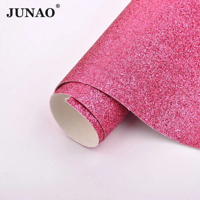 Watermelon Red JUNAO 20*34 см цветной глиттер кожзам искусственная кожа ткань ПУ кожа листы для DIY сумка обувь ремесла украшения - Цвет: Watermelon Red
