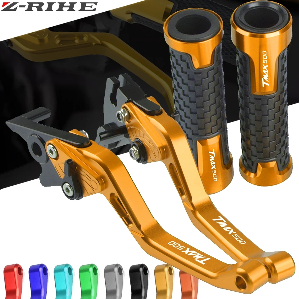 

Motorcycle Scooters Brake Clutch Levers Handlebar Handle Grips For YAMAHA TMAX500 TMax T MAX 500 2001-2007 2006 2005 2004 2003