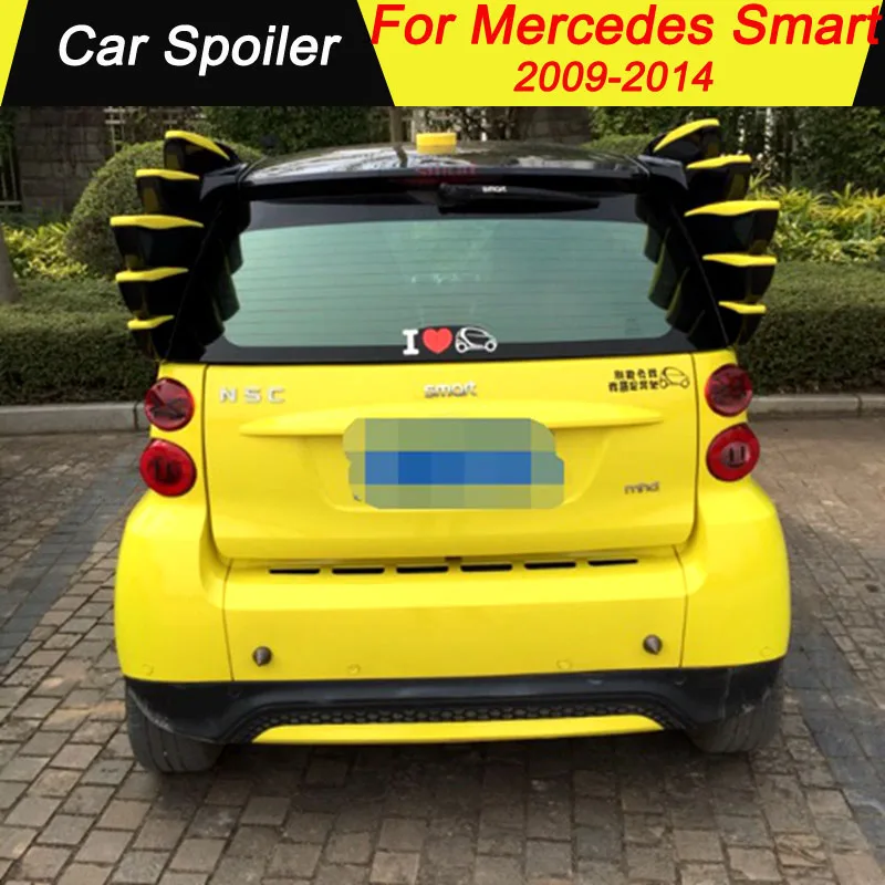 

For Mercedes - Benz Smart ABS Material Car Rear Trunk Wing unpaint Color spoiler for Smart Fortwo Coupe 2-Door Spoiler 2009-2014