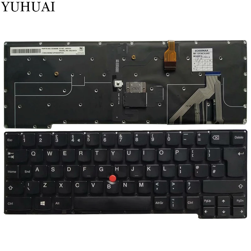 Новая английская клавиатура для ноутбука с подсветкой для lenovo thinkpad X1C 2014x1 carbon gen 2 type 20A7 20A8 UK keyboard