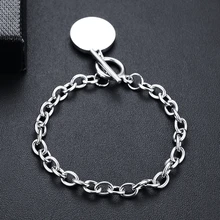 Индивидуальные лазерные гравировки имя Дата Браслет из нержавеющей стали Регулируемые Круглые бирки браслеты для женщин ID тег памяти подарки