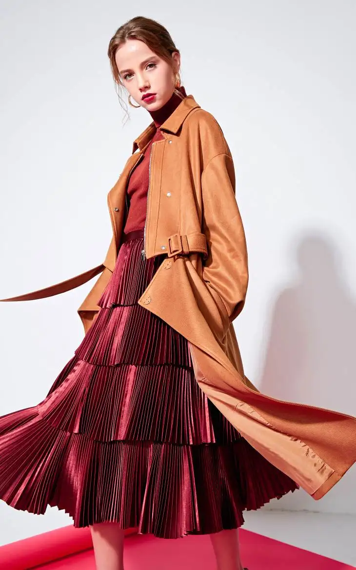 Vero Moda женский OL лацкан на шнуровке потайные пуговицы Тренч | 319109502