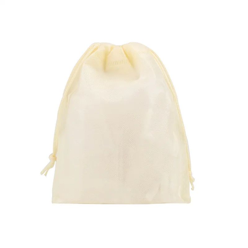 50pcs 핑크 부직포 Drawstring 가방 의류 및 신발 방진 열 씰링 부직포 가방 환경 Drawstring 가방