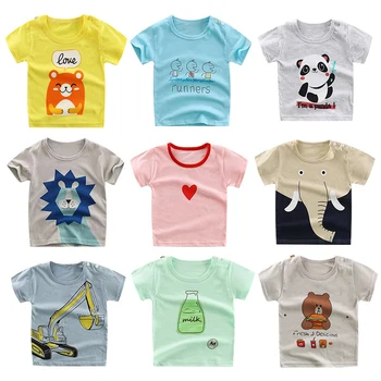 

Luna Blanco 6M-4Year Summer Boys Girls T-shirts Cotton Short Sleeve Baby T-shirt Cartoon O-neck toddler girl shirts kids clothes