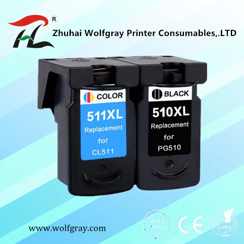 1 Black and 1 Color YI LE Цай совместимый PG510 чернильный картридж для Canon PG 510 510XL для MP280 MP480 MP490 MP240 MP250 MP260 MP270 IP2700 принтер - Цвет: 1 Black and 1 Color