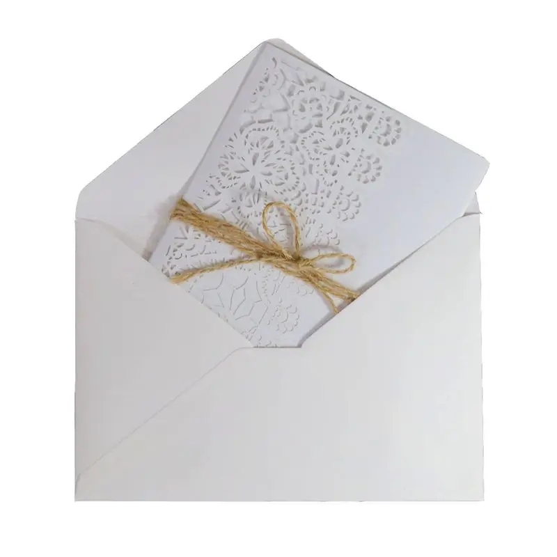  10Pcs/pack 3D European Style Wedding Invitation Card with Envelope Kits Party Supply - 4000498427721