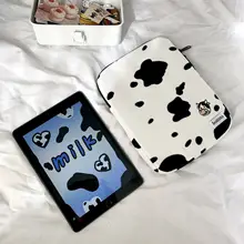Pochette de protection en vache à dessin animé pour Ipad Air 4 Pro 11 12.9, étui pour tablette 14 15.6 pouces, sac de rangement pour ordinateur portable