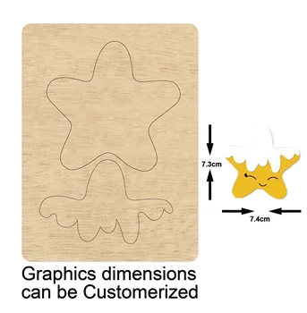 

cute star decoration cutting dies 2020 new die cut &wooden dies Suitable for common die cutting machines on the market
