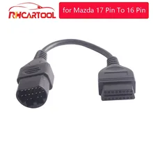 Новый для Mazda 17 Pin до 16 контактный разъем OBD2 OBDII диагностический адаптер для Mazda 17Pin Мужской кабель для Mazda серии Бесплатная доставка Новый для Mazda 17 Pin до 16 контактный разъем OBD2 OBDII диагностический адаптер для Mazda 17Pin Мужской кабель для Mazda серии Бесплатная доставка