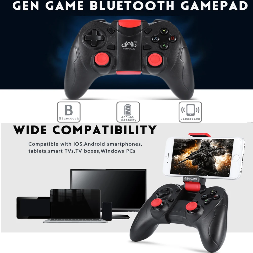 Bluetooth геймпад GEN GAME S6 игровой контроллер беспроводной ПК Джойстик сотовый телефон Usb джойстик для ПК/IOS/Android/tv
