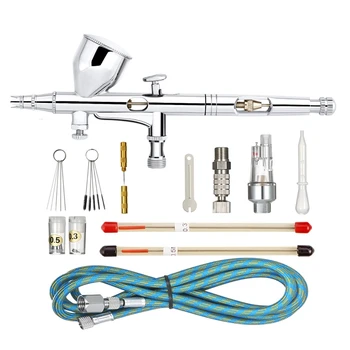 

Gravity Dual-Action Mini Airbrush Paint Nail Makeup Air Brush Paint Set Face Art Diy Tool 0.2Mm/0.3Mm/0.5Mm 9Cc