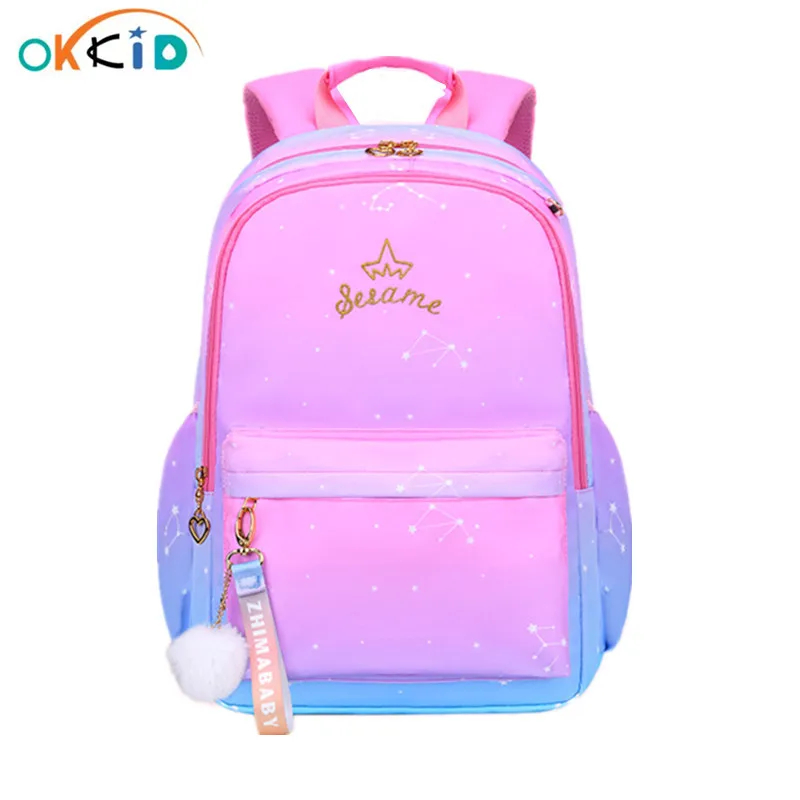 School-Bags OKKID Pink Backpack Teenage-Girls Kids Fashion Kawaii for Blue Lightweight