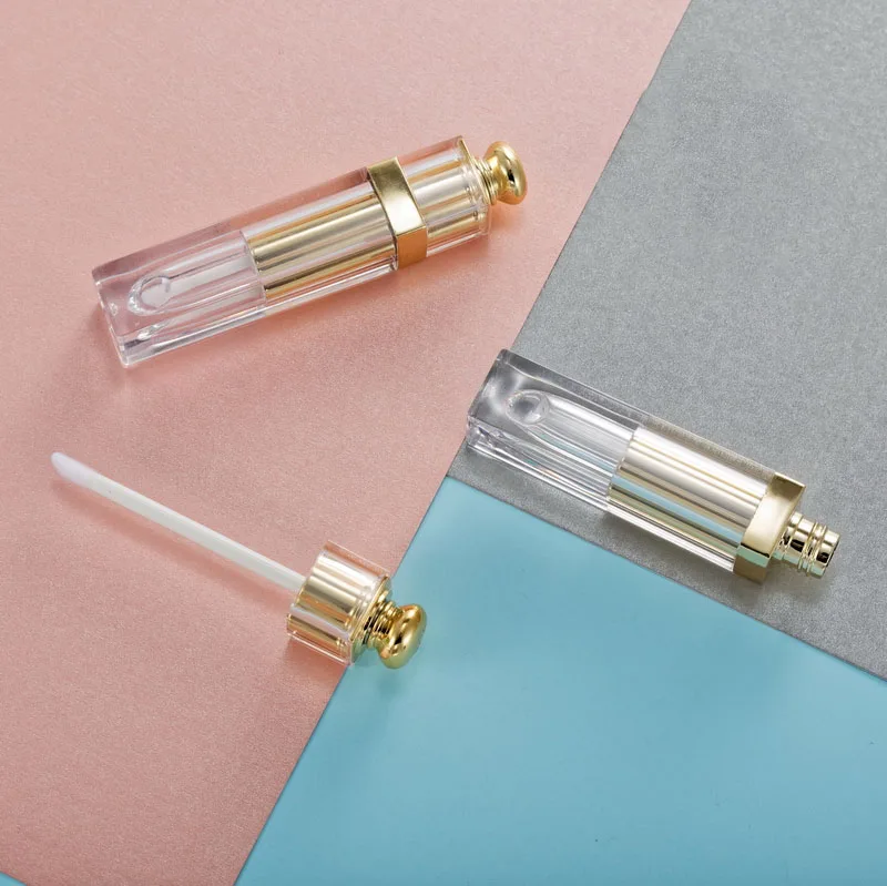 gold transparent 10/30/50 шт Матовый Прозрачный золотистый и черный розовый различные бутылка для блеска для губ пустой Макияж для губ глазури трубка косметики многоразовая - Цвет: gold transparent