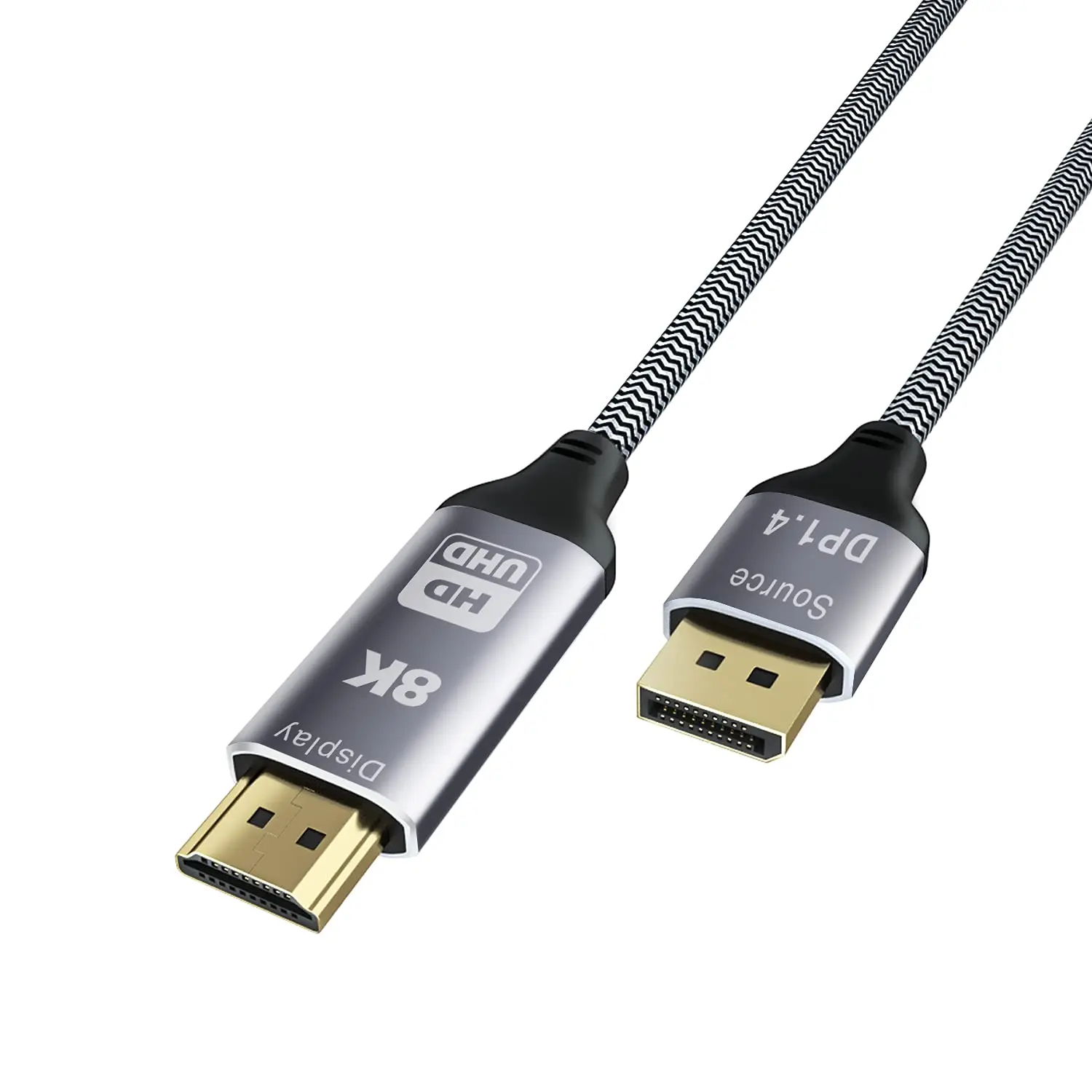 

CableDeconn DisplayPort 1.4 to HDMI 2.1 8K Cable Converter 8K@30Hz 4K@120Hz Directional Compatible 1.8m