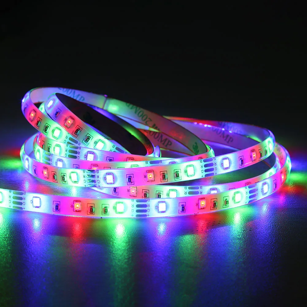 1/5/10m Светодиодные ленты светильник гибкий Портативный 5050 RGB ing лента ТВ