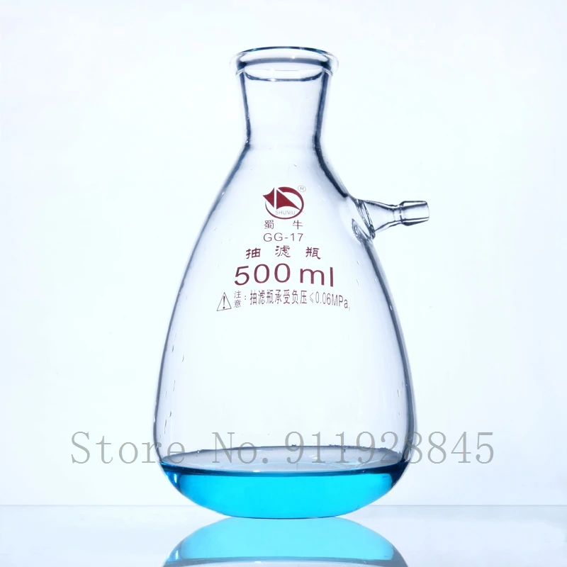 High Borosilicate Glass Filter Bottles with Upper and Lower Spouts Lab Buchner Funnel Filter Flask Laboratory Equipment