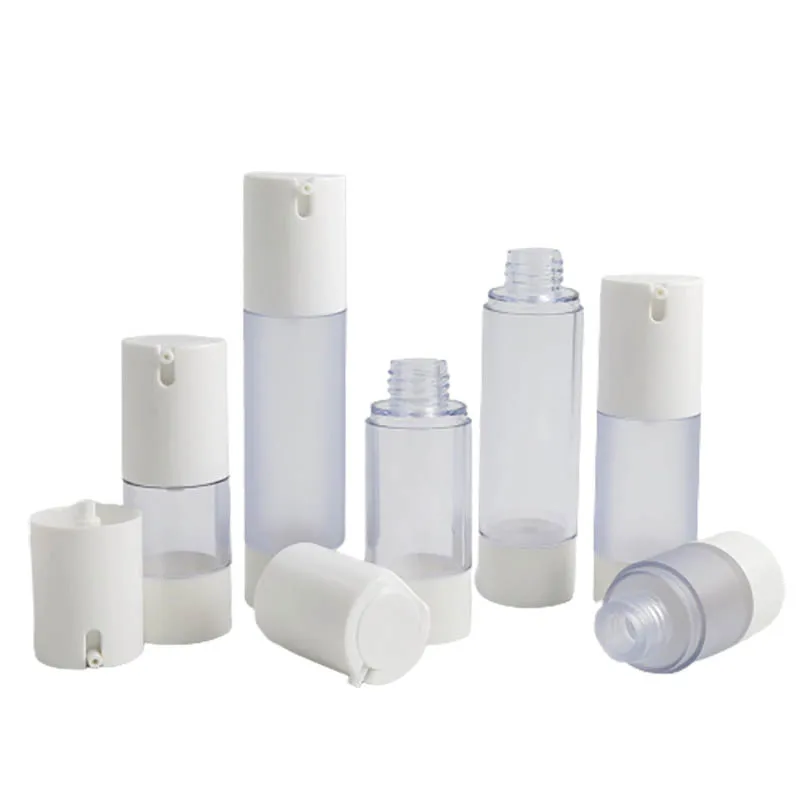 

15ml 30ml 50ml Portable Clear Frost Airless Lotion Pump Bottle Easy to Carry Frost Lotion Pump Airless Containers For Travel