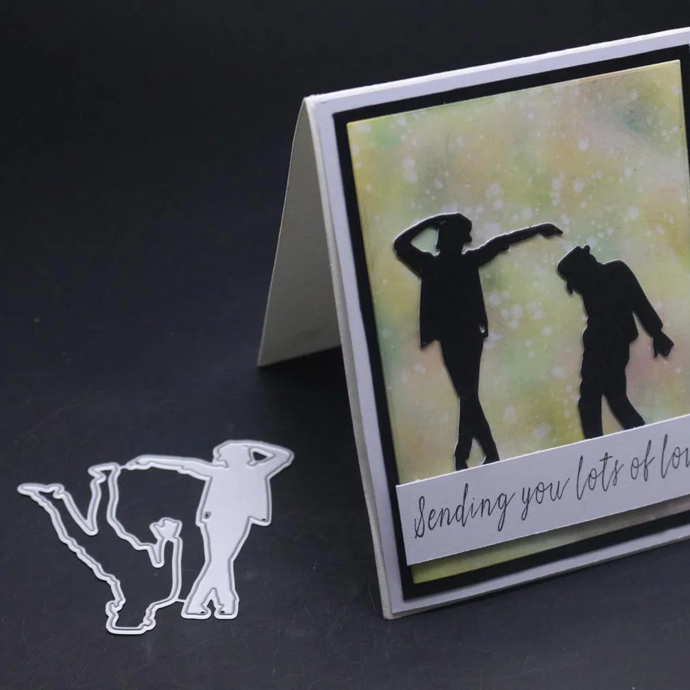 People Dancing Metal Cutting Dies Dancer Frame Decoration Troqueladora Stencil Scrapbooking New Craft Stamps And Dies
