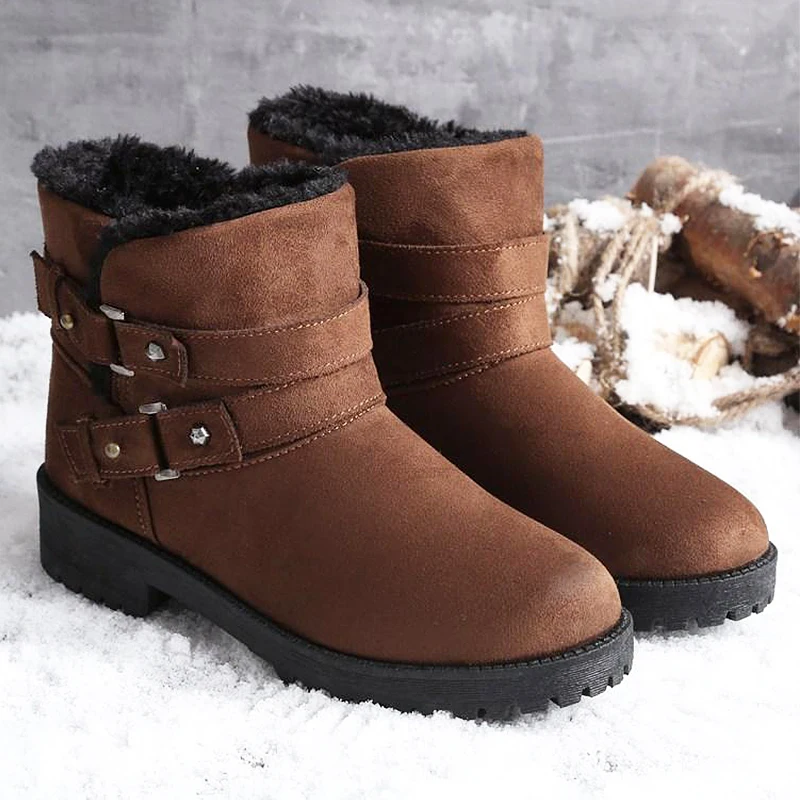 

Boots women winter 2020 plus plush ankle boots women super soft Short boots woman wear-resistant Snow boots flat