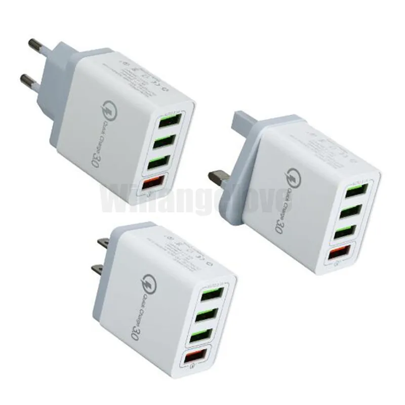 5 шт 4 порта USB зарядное устройство быстрое зарядное устройство QC3.0 зарядное устройство для мобильного телефона Быстрая зарядка для i Phone Tablet настенный адаптер
