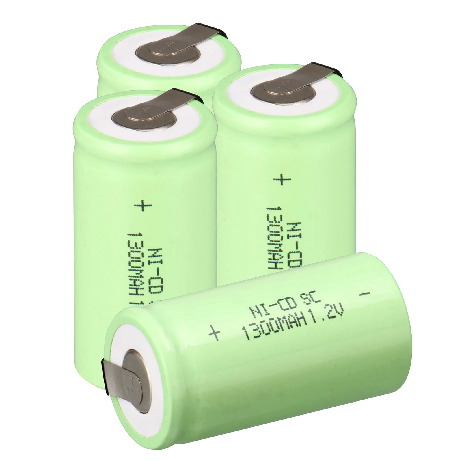 2~ 16PCS sub c sc аккумуляторная батарея nicd 1,2 v батарея 1300mAh ni cd аккумуляторные батареи 1,2 v зеленый