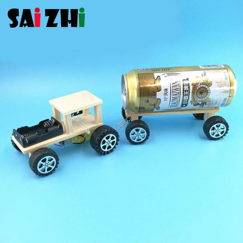 

Saizhi Model Toy Diy Assembling wooden electric train Developing Intelligent STEM Toy Science Electric Toy Puzzle toy SZ3282