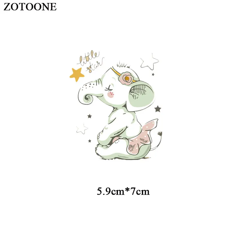 ZOTOONE милый слон на железной пластыре для одежды футболка теплопередача аппликации Diy Пластыри для детей Аппликации, наклейки G