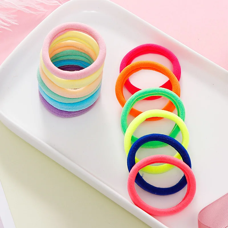 goody hair clips 50/100PCS Women Girls 4CM Candy Colors Nylon Elastic Hair Bands Ponytail Holder Rubber Bands Scrunchie Headband Hair Accessories bride hair clip