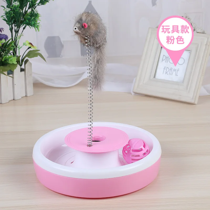 Товары для собак и кошек, Весенняя поилка для воды с мышкой - Цвет: Pink Toys