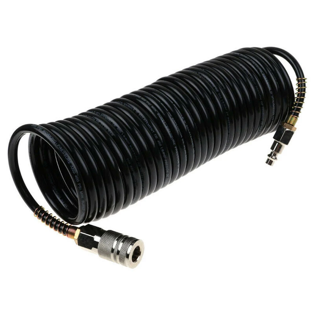 

1/4 Compressor Durable Air Hose Pneumatic Adapter PE Inflating Coil Pipe Connect Quick Coupler Extension Practical Flexible