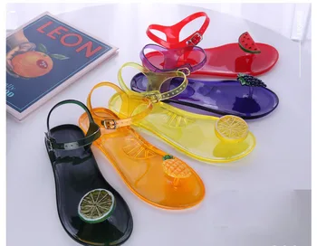 

Women Summer wild variety of cartoon crystal fruit shoes adult outdoor beach shoes wear-resistant non-slip pvc 2020 ladies girl