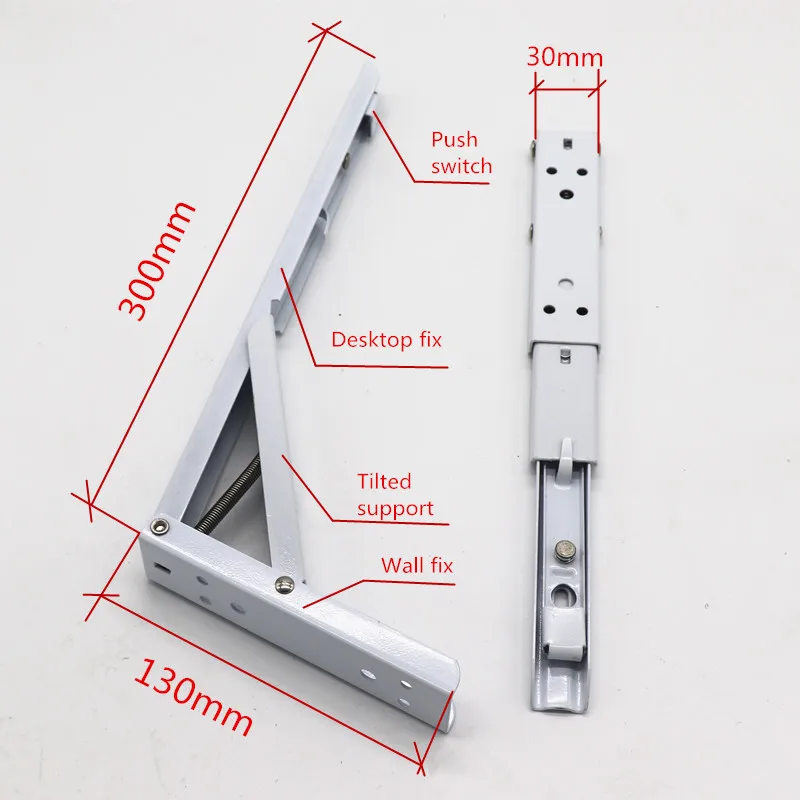 HWHongRV 2 Pieces Folding Shelf-Bracket Bench Table Folding Shelf or Bracket with spring