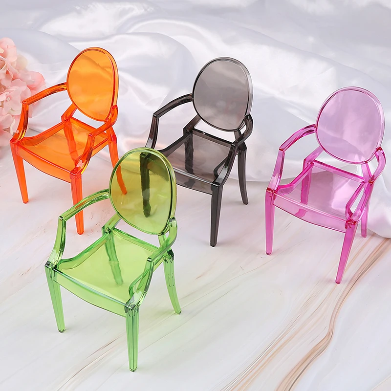 

1/6 Dollhouse Miniature Furniture Mock-up Arm Chair Model Minimalism Small Back-rest Seat Toy Accessory for Action Figures/Kids