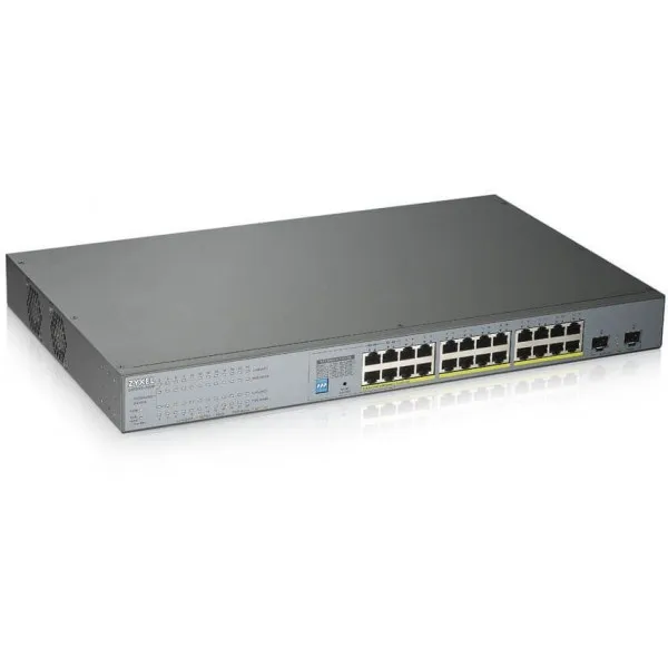 Коммутатор zyxel gs1300-26hp-eu0101f 24g 2sfp 24poe+ 250w неуправляемый | Компьютеры и офис