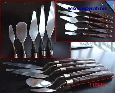 

DHL/EMS 20 Sets Stainless Steel Spatula Palette Knife Painting Mixing Scraper-A8