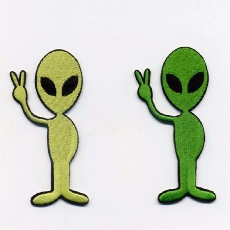 PLL 4 шт./компл. Alien мультфильм логотип аппликация Железо на патч отличные подарки