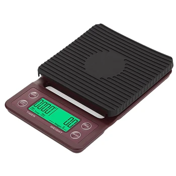 

3Kg/0.1G Coffee Scale Electronic Scale Kitchen Mini Precision Timing Scale Pocket Gram Weight Scale Baking Scale