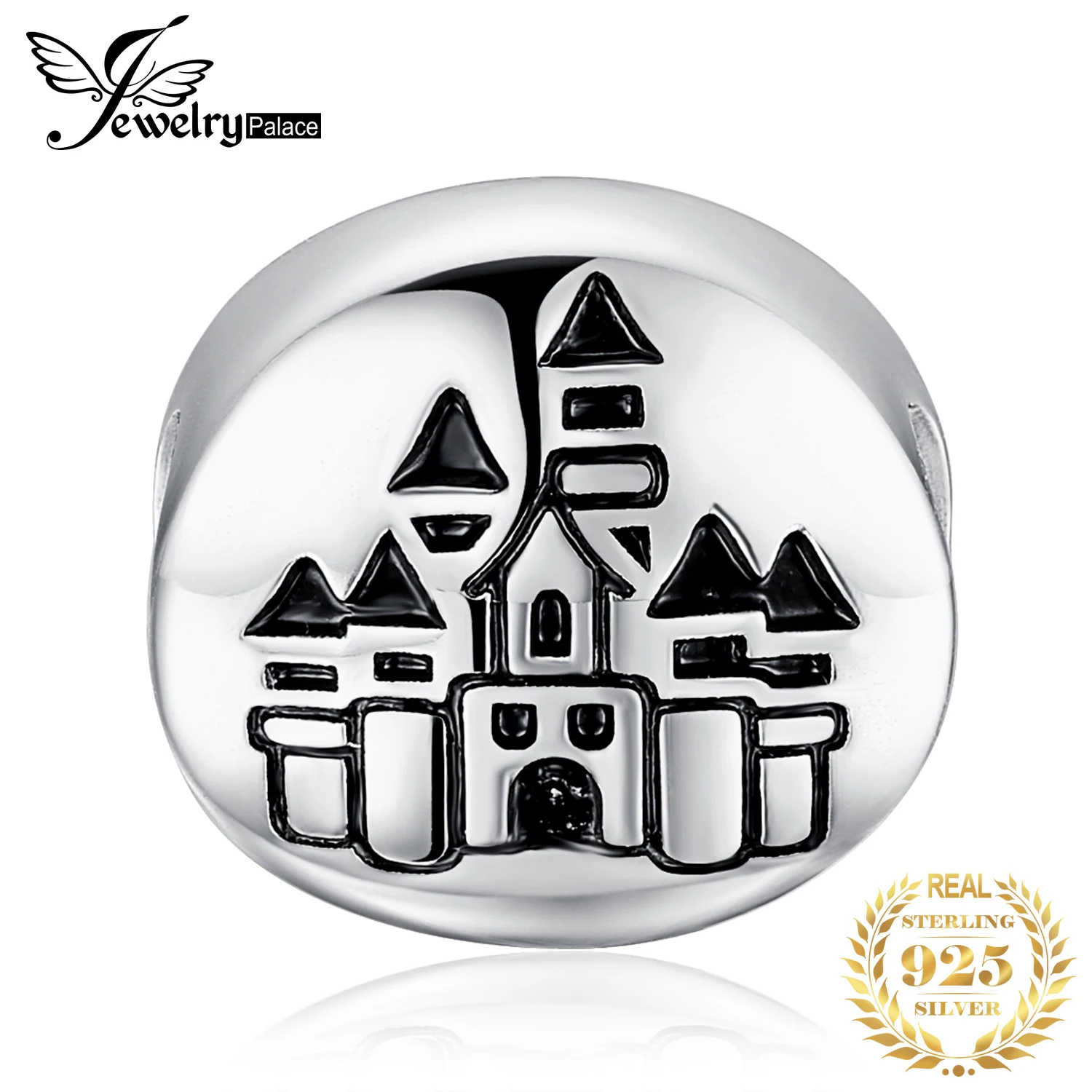 

JewelryPalace fairytale Castle 925 Sterling Silver Bead Charm Fit Bracelets Fashion Women Jewelry DIY Bead For Bracelets