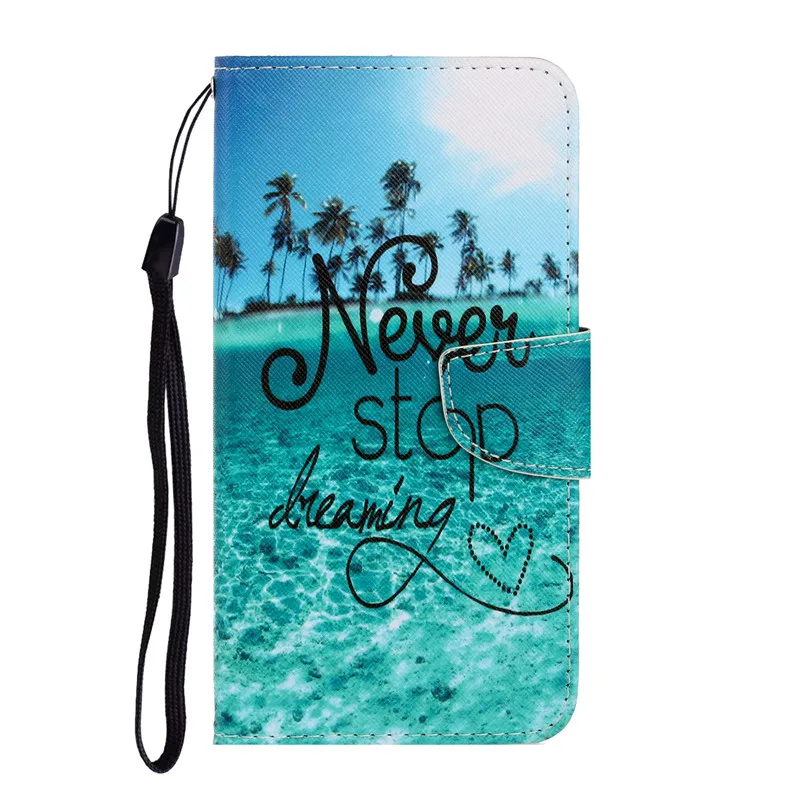 Elegant Painted Leather Wallet Flip Case - Premium Book-Style Cover