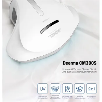 

Deerma CM300S Portable Mini Household Vacuum Cleaner Electric Anti-Dust Mites Remover Instrument Visual Dust Box