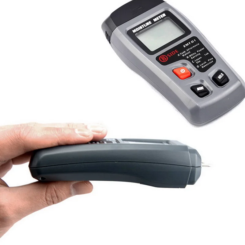New Digital Moisture Meter Pin Type Dampness Meter Wood Humidity Tester Hygrometer Timber Damp Detector Large LCD Display