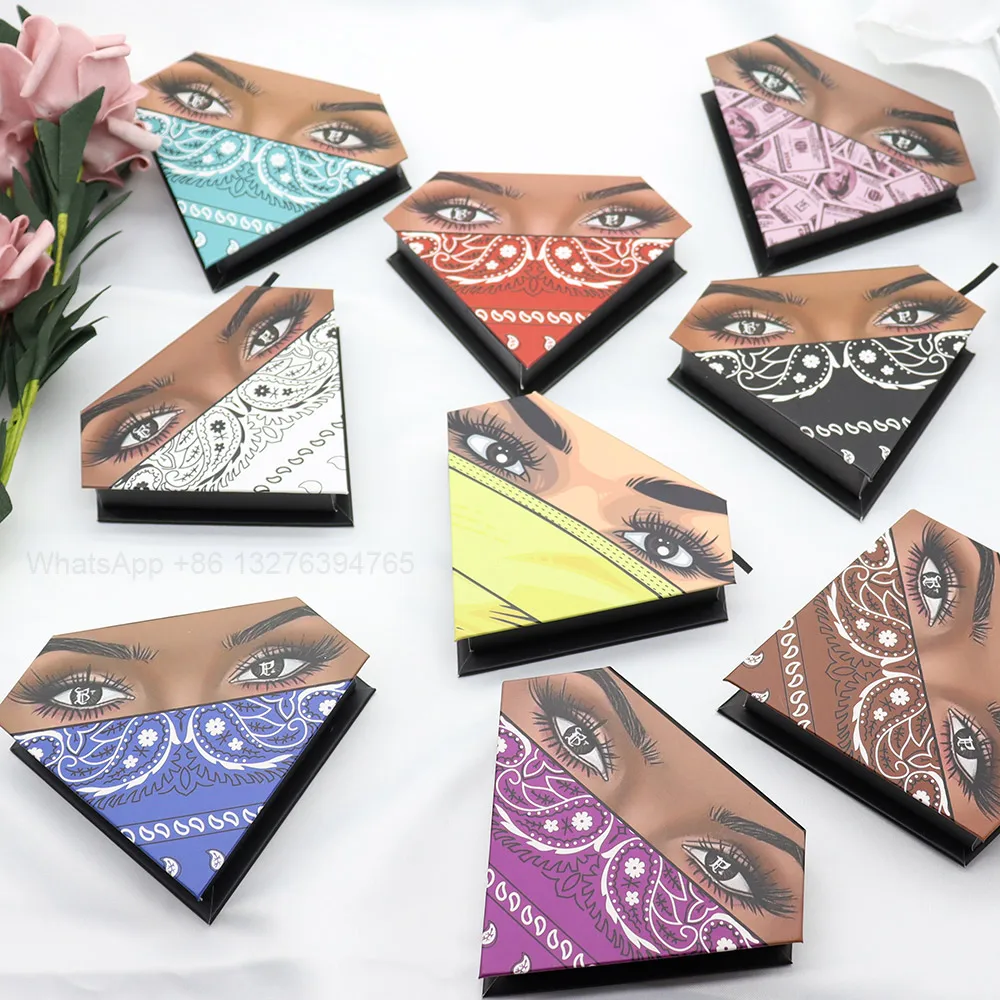 Promotion LASHWOODS Diamond Magnetic Eyelash Storage Boxes 20mm Mink Eyelashes Packaging Empty Box With Clear Lash Tray | Красота и