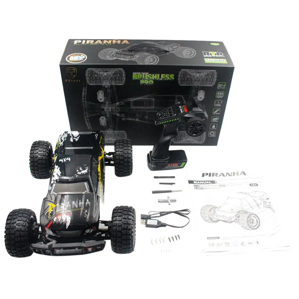 

1:12 Scale 9200 Off-Road Crawler Vehicle Truck Model Toy Brushless Motor Car Remote Control Four Wheel Climber Toy for Kids