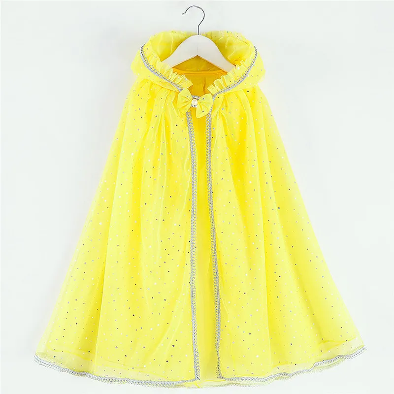 Party ball performance cloak Kids Girls Cosplay Princess Pageant Gown Cape Birthday Party Hooded Cloak #4AA20 (22)