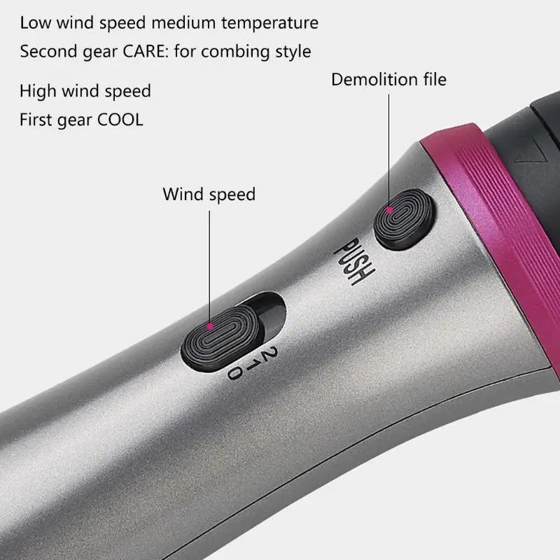 New 5-in-1 Multi-function Hot Air Comb Inner Button Fluffy Wave Curler Dual-use Straight Hair Combs