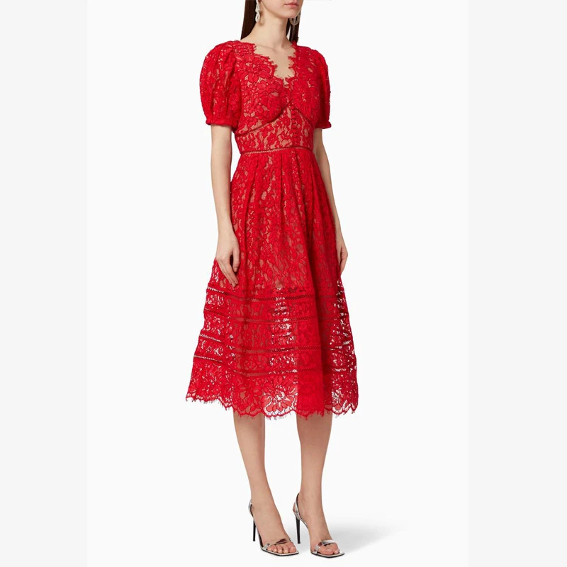 Sexy Women Red Midi Dress 2020 Cutout ...