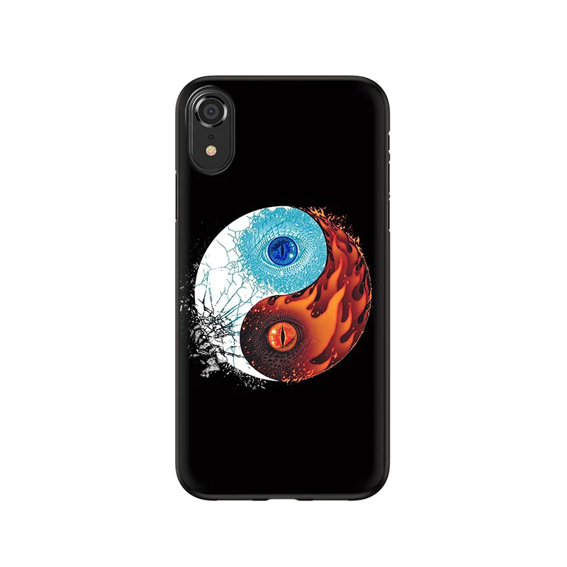 EWAU yin yang китайский силикон чехол для телефона iPhone 5 5S SE 6 6s 7 8 Plus X XR XS 11 Pro Max - Цвет: B11